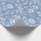 Papier Cadeau Découpage de la Chinoiserie bleue et blanche (Coin)