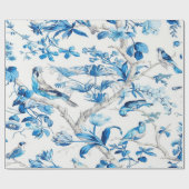 Papier Cadeau Découpage de la Chinoiserie bleue et blanche (Plat)