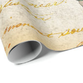 Papier Cadeau Découpage de l'Ephémère du coq vintage (Coin rond)