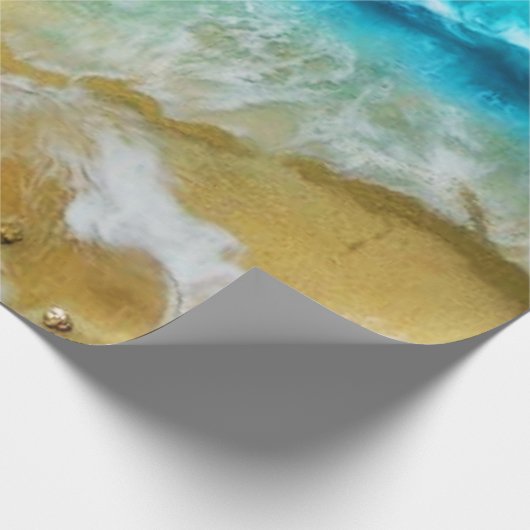 Papier Cadeau Découpage de plage (Coin)