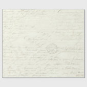 Papier Cadeau Découpage de script manuscrit de calligraphie vint (Plat)