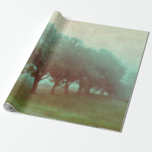 Papier Cadeau Découpage du paysage de la texture Turquoise Vint