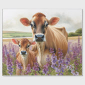 Papier Cadeau Découpage Fleur sauvage Jersey Cow et Calf (Plat)