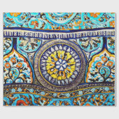 Papier Cadeau Découpage florale en espagnol majorica (Plat)