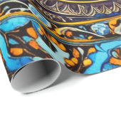 Papier Cadeau Découpage florale en espagnol majorica (Coin rond)