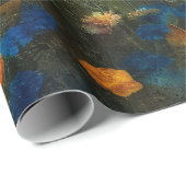 Papier Cadeau Découpage impressionniste Fleur sauvage vibrante (Coin rond)