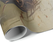 Papier Cadeau Découpage rustique du poulet et du nid (Coin rond)