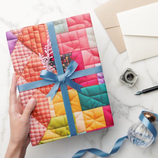 Papier Cadeau Découpe colorée en Patchwork (Cadeaux)