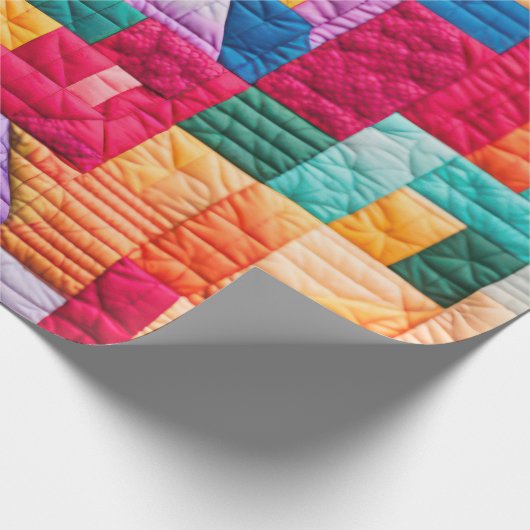 Papier Cadeau Découpe colorée en Patchwork (Coin)
