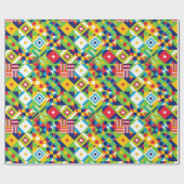 Papier Cadeau Découpe géométrique colorée Toutes les occasions C (Plat)