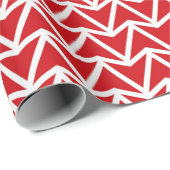 Papier Cadeau Découvrez l'impact du motif zigzag rouge (Coin rond)
