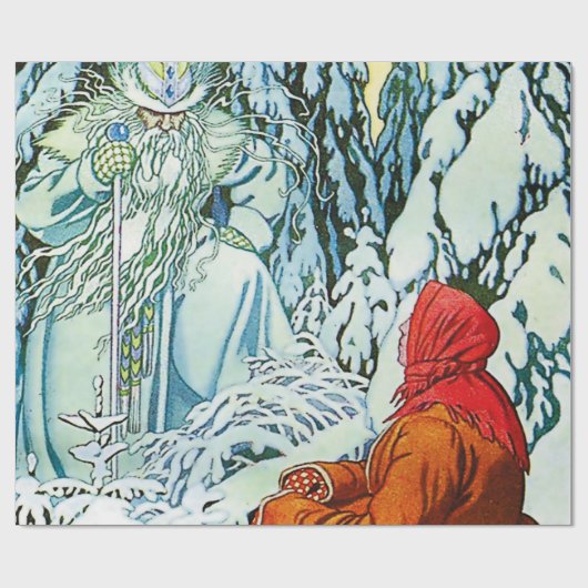 Papier Cadeau "Ded Moroz" ou "Père Frost" par Ivan Bilibin (Plat)