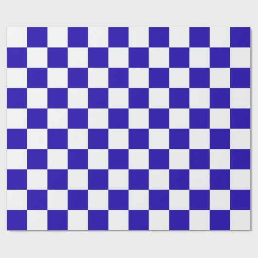 Papier Cadeau Deep blue checkered  (Plat)