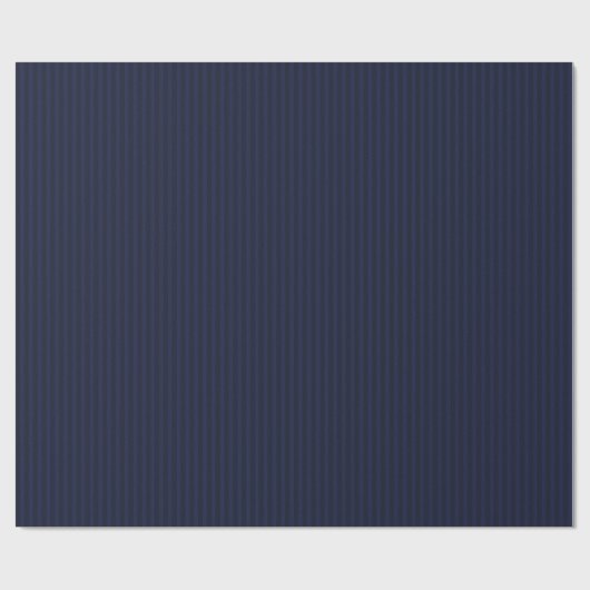 Papier Cadeau Deep Blue Stripe Wrapping Paper (Plat)