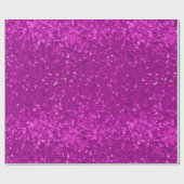Papier Cadeau Deep Pink Glam Faux Glitter Pattern (Plat)