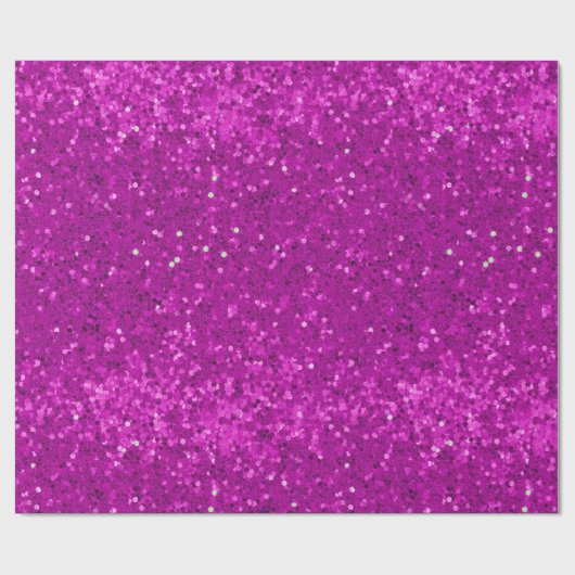 Papier Cadeau Deep Pink Glam Faux Glitter Pattern (Plat)