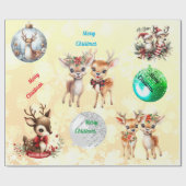 Papier Cadeau Deers de Noël (Plat)