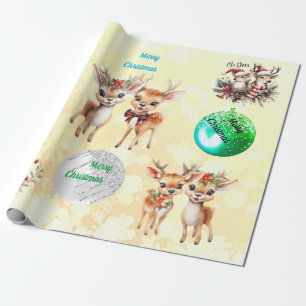 Papier Cadeau Deers de Noël