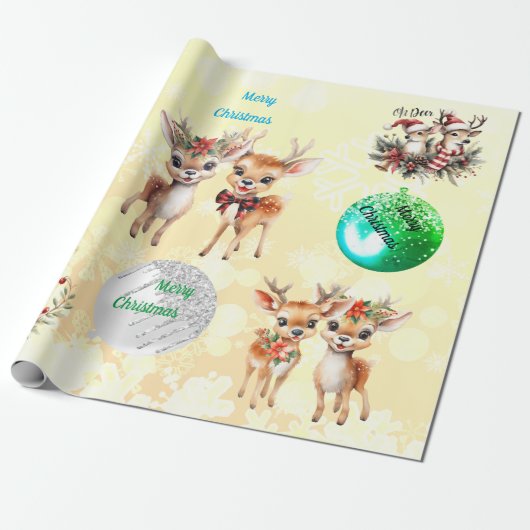 Papier Cadeau Deers de Noël (Déroulé)