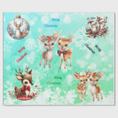 Papier Cadeau Deers de Noël (Plat)