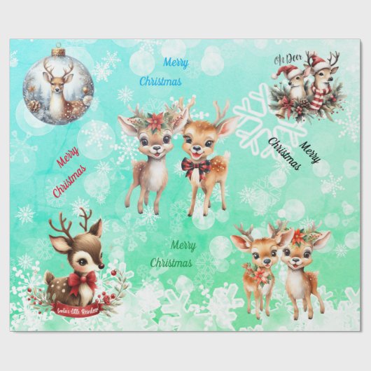 Papier Cadeau Deers de Noël (Plat)