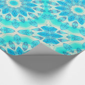 Papier Cadeau Déesse bleue de glace, cristaux abstraits de (Coin)