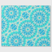 Papier Cadeau Déesse bleue de glace, cristaux abstraits de (Plat)