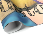 Papier Cadeau Déesse de fée en pleine figure Thunder_Cove (Coin rond)