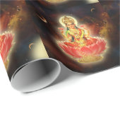 Papier Cadeau Déesse de Maa Maha Lakshmi Devi Laxmi de la (Coin rond)
