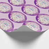 Papier Cadeau Déesse Zen Méditation Spirituelle Violet (Coin)