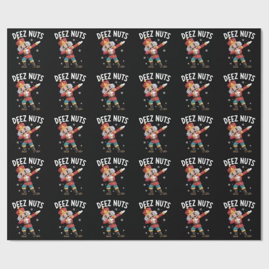 Papier Cadeau Deez Nuts Nutcracker Nut Funny Christmas  (Plat)