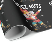 Papier Cadeau Deez Nuts Nutcracker Nut Funny Christmas (Coin rond)