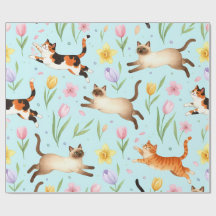 Défilé de chats printaniers – félins sautants et f