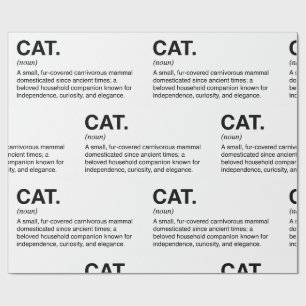 Papier Cadeau Définition de chat Nom Amoureux de chat drôle