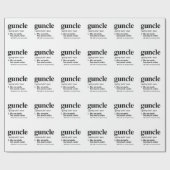Papier Cadeau Définition de Guncle (Plat)