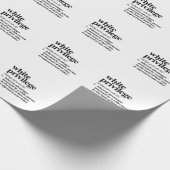 Papier Cadeau Définition de privilège blanc (Coin)