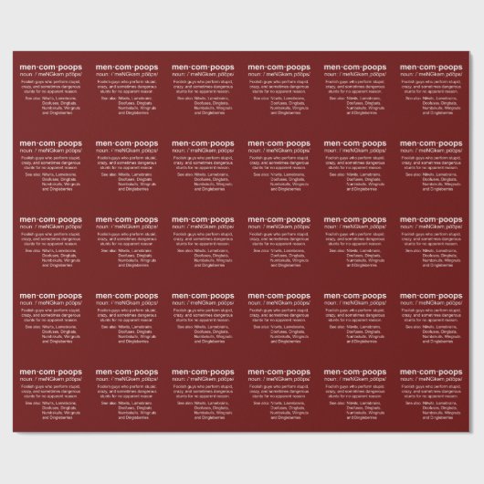 Papier Cadeau définition des méncompoops (Plat)
