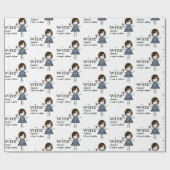 Papier Cadeau Définition Du Vin Avec Bâton Figure Girl (Plat)