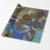 Papier Cadeau Degas Blue Dancers Pastel Fine Art Masterpiece (Déroulé)