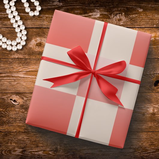 Papier Cadeau Dégradé À damiers de la plage de corail