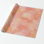 Papier Cadeau Dégradé Abstrait de Teinte Corail Douce Pêche (Déroulé)