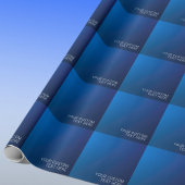 Papier Cadeau Dégradé bleu foncé moderne et texte modifiable min