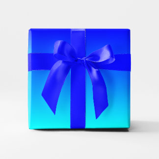 Papier Cadeau Dégradé d'aqua à bleu