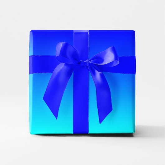 Papier Cadeau Dégradé d'aqua à bleu