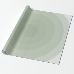 Papier Cadeau Dégradé de cercle minimaliste vert sauge