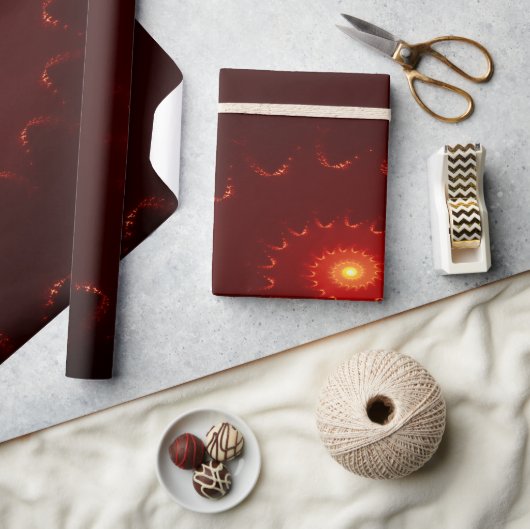 Papier Cadeau Dégradé de l'étincelle rouge flamme (Artisanat)
