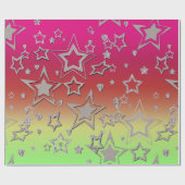 Papier Cadeau Dégradé de Noël parties scintillant brillant confe (Plat)