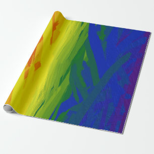 Papier Cadeau Dégradé des flammes arc-en-ciel