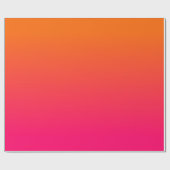 Papier Cadeau Dégradé Orange Fuchsia (Plat)