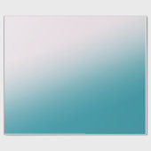 Papier Cadeau Dégradé turquoise et blanc (Plat)